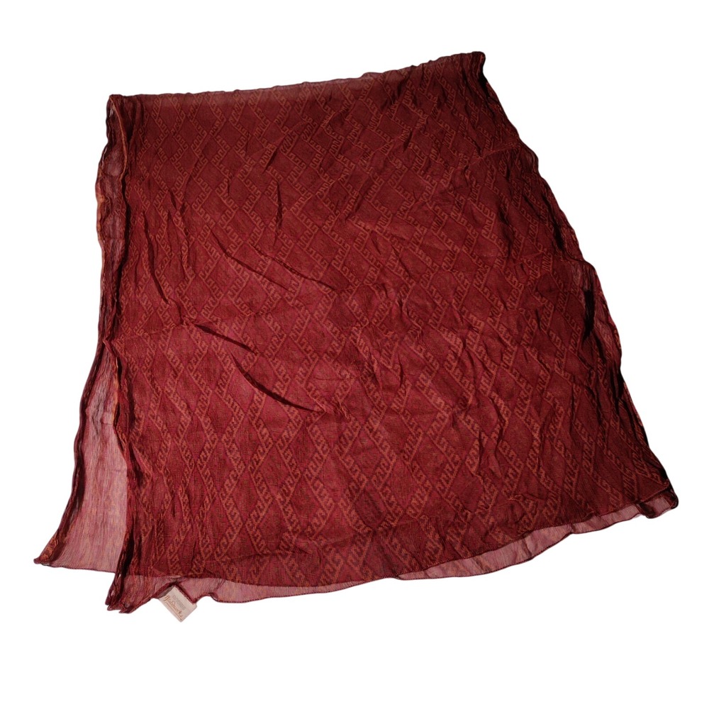 Anokhi‎ Handworks Diamond Zig Zag Pattern Multicolor Scarf Stole 40" x 73"